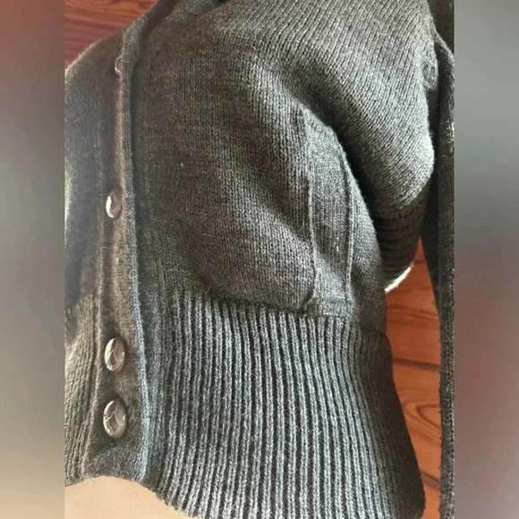 Gray Women's Sweater with Button-Up Design - Picture 5 of 11